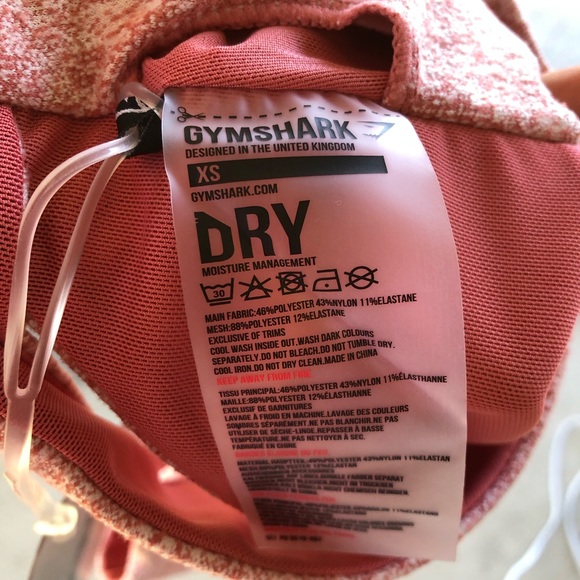 Gymshark Fleur Texture Sports Bra Brick Marl - Picture 6 of 6